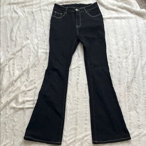 Stylish Black Flared Jeans